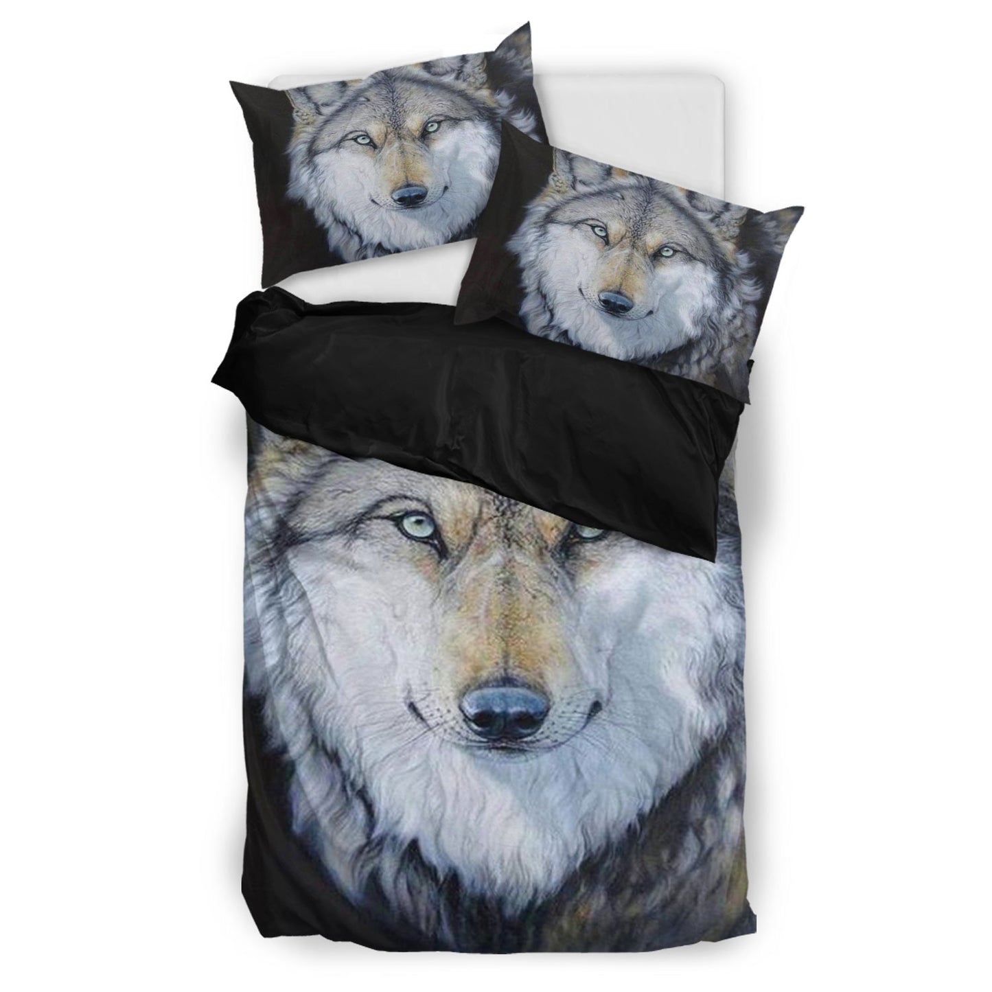 Native White Wolf Bedding Set